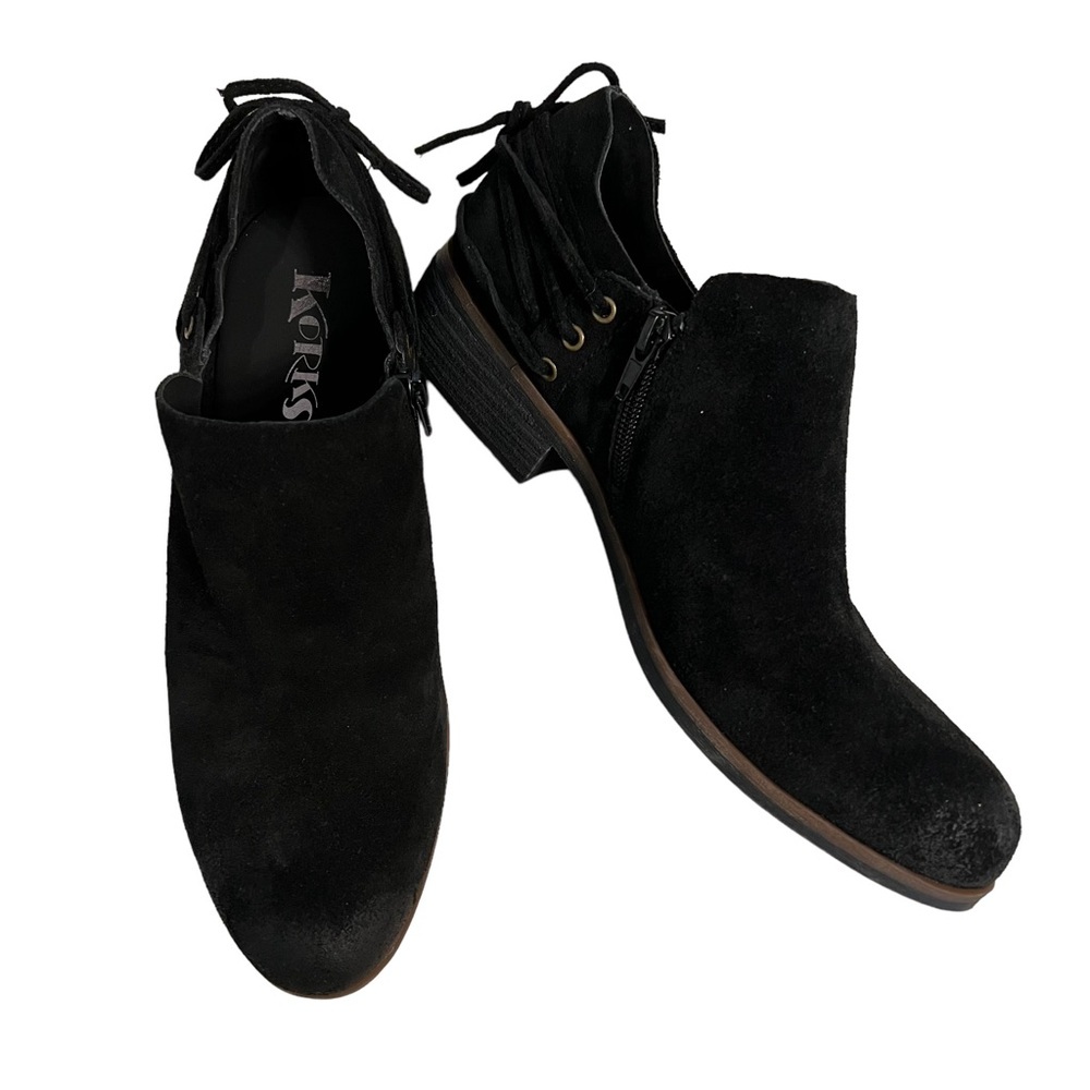 NEW without Box Korks Lydney Black Leather Ankle Bootie Size 7.5